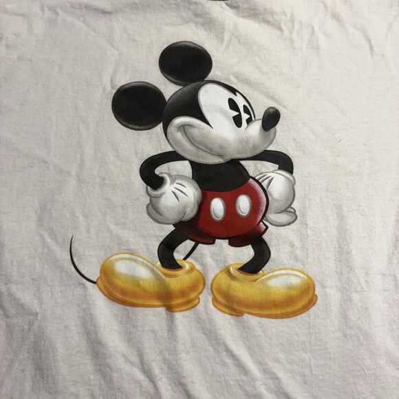 Vintage MICKEY MOUSE Shirt Medium White Ringer Florida DISNEY Retro - Picture 2 of 6